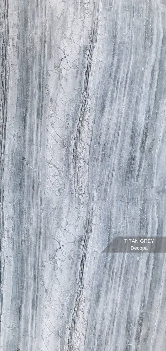 Väggpaneler 224x122cm Marmor look - Titan Grey